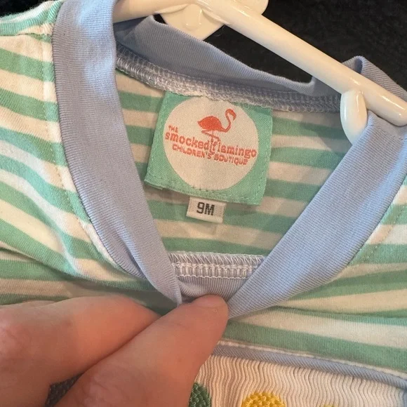 The Smocked Flamingo Mickey Mouse Disney Smocked Bubble - Picture 3 of 3